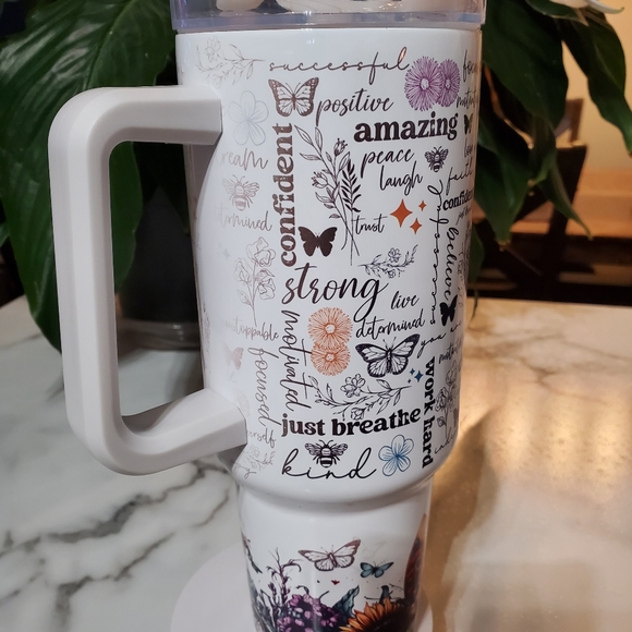 You Are Enough Motivational 40oz Traveler Tumbler 💜sale - Picture 8 of 15